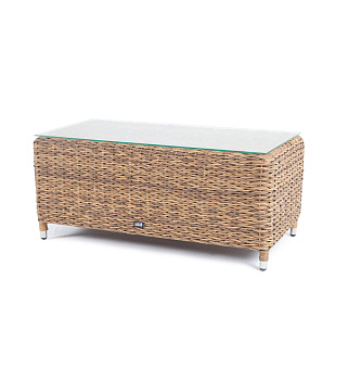 Стол журнальный из искусственного ротанга /гиацинт/, Кон Панна цвет: соломенный
