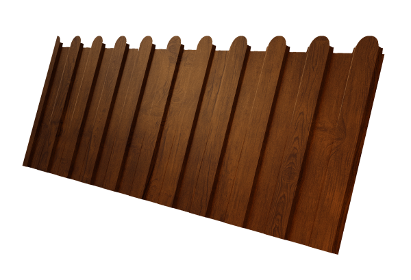 Профилированный лист GL C 8 A, фигурный, 0.45 мм, Print Premium, Golden Wood Intense FTC