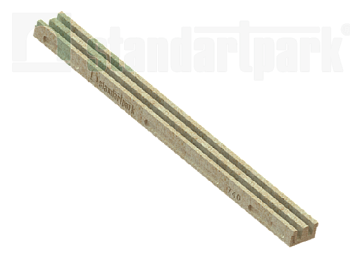 Лоток водоотводный Standartpark, CompoMax Open Slot, ширина 80 мм, h50, песочный, арт: 740