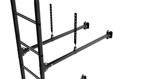 Фасадная лестница Borge, верхняя секция, L=1800 мм RAL 9005