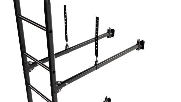 Фасадная лестница Borge, верхняя секция, L=1800 мм RAL 9005