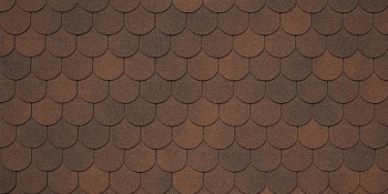 Битумная черепица Tegola Comfort, Assisi цвет: marrone 434 / коричневый, 2.9 м² / уп.
