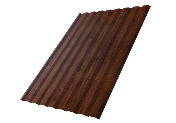 Профилированный лист GL C20 A, 0.4 мм, Print Premium, Cherry Wood Fresh TwinColor Профилированный лист GL C20 A, 0.4 мм, Print Premium, Cherry Wood Fresh TwinColor
