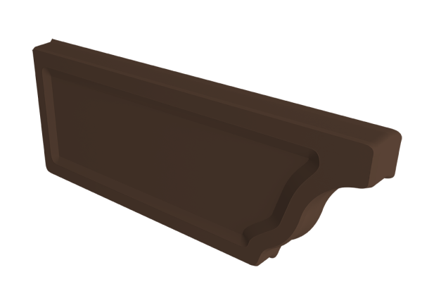 Заглушка желоба левая Vortex Project Ø210\145 мм, RAL 8017