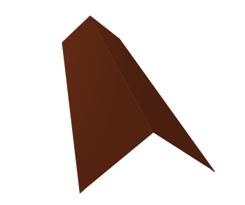 GL Планка конька плоского, 145х145 мм 0.45 мм, PE, RAL 3009, L=3000 мм