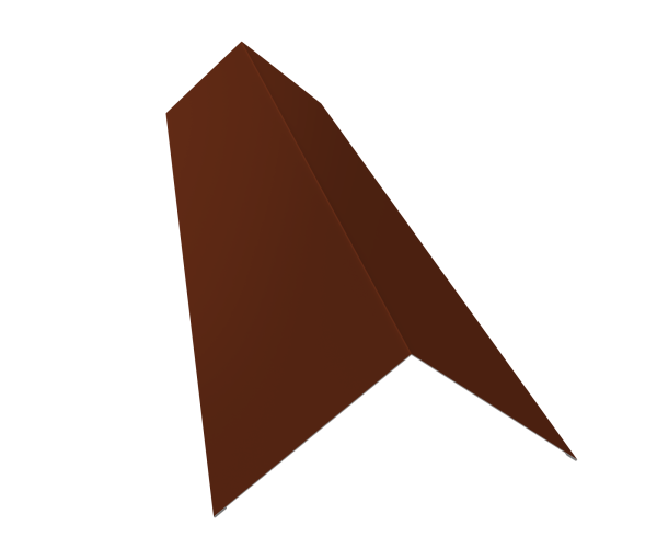 GL Планка конька плоского, 145х145 мм 0.45 мм, PE, RAL 3009, L=2000 мм