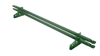 Снегозадержатель для фальцевой кровли Borge L=1500 мм, 2 опоры, 2 трубы, овал 25х45 RAL 6002