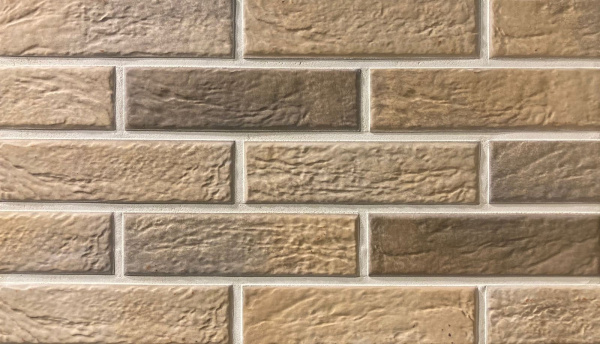 Термопанель рядовая Европа с плиткой Берёза, 1020х600 мм, 40 мм ППС, цвет: Sandia - песочный /Masala