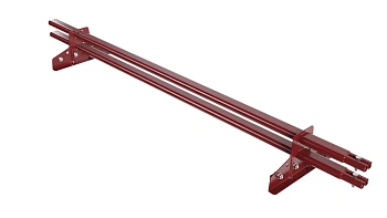 Снегозадержатель для фальцевой кровли Borge L=1500 мм, 2 опоры, 2 трубы, овал 25х45 RAL 3011