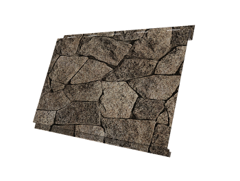 Металлический сайдинг Grand Line, Вертикаль Classic 0.45 мм, Print Elite, King Stone TwinColor
