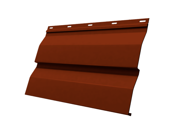 Металический сайдинг Grand Line, корабельная доска 0.5 мм, Satin, RAL 3009