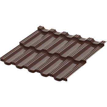 Модульная металлочерепица Aquasystem, Гётеборг XXL 1205х865 мм 0.5 мм, PE, RAL 8017