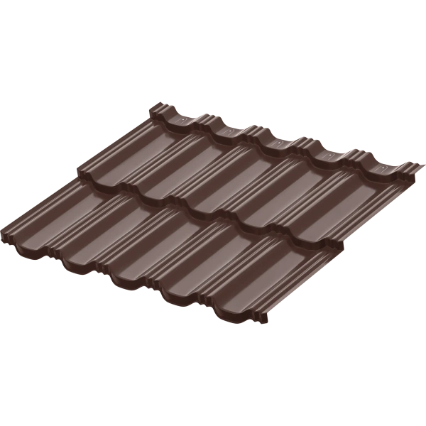 Модульная металлочерепица Aquasystem, Гётеборг XXL 1205х865 мм 0.5 мм, PE, RAL 8017