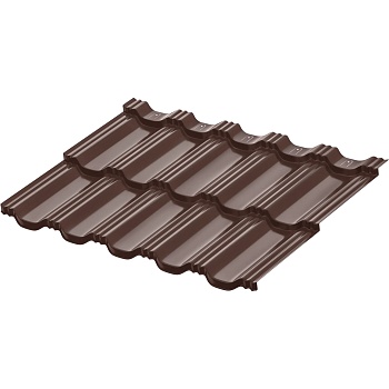 Модульная металлочерепица Aquasystem, Гётеборг 1205х765 мм 0.5 мм, PE, RAL 8017