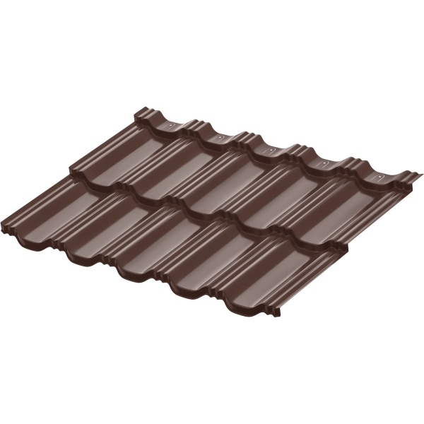 Модульная металлочерепица Aquasystem, Гётеборг 1205х765 мм 0.5 мм, PE, RAL 8017