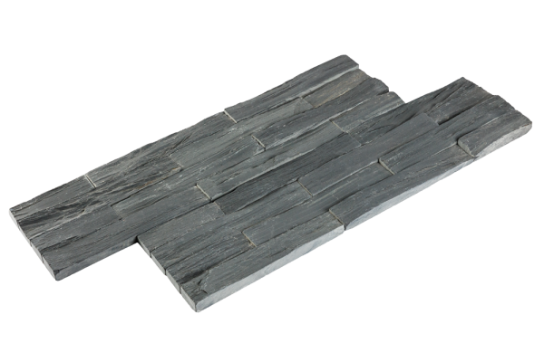 Сланец, 3D панель из камня, 600х150 мм, Rockface Black Bark