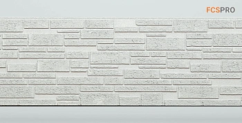 Панель FCS Simple под Камень, 15 мм, 360х1480 мм цвет: AA1111 белый