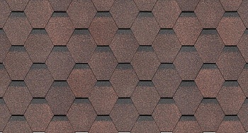 Битумная черепица, Docke, Standart Сота цвет: коричневый, 3 м² / уп.