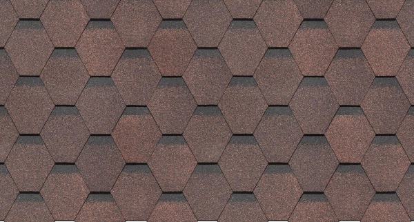 Битумная черепица, Docke, Standart Сота цвет: коричневый, 3 м² / уп.