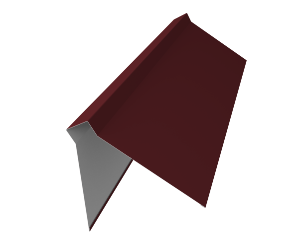 GL Планка конька плоского, 220х50х220 мм 0.45 мм, Drap TR, RAL 3005, L=3000 мм