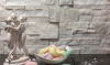 Кварцит, 3D панель из камня, 350х180 мм, Modern White Quartz