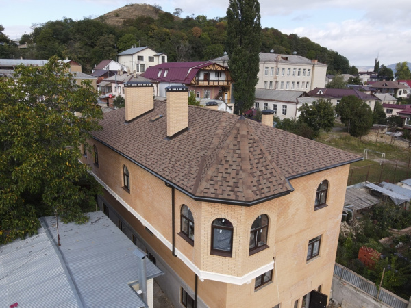 Ламинированная битумная черепица, Docke, Dragon Premium цвет: капучино, 2.8 м² / уп.