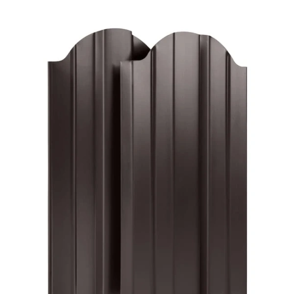 ММТ Штакетник М-образный, фигурный, 110 мм 0.42 мм, PE-double, RAL 8019