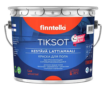 Краска Finntella, Tiksot, для пола уретан-алкидная полуглянцевая блеск 40, уп. 0.45 л колеровка