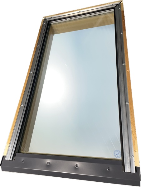 Глухое мансардное окно Werso, 94х140 см дерево, 1 - камерный стеклопакет, триплекс, цвет: дерево, лак