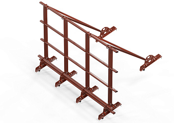 Ограждение кровельное со снегозадержателем для м/ч и г/ч, Orima SYOL, H=1100 мм, L= 3000 мм RR 750