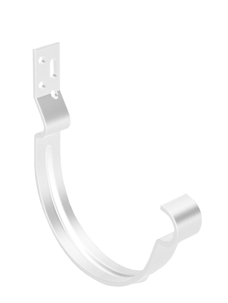 Крюк желоба короткий полоса, Grand Line Ø 150 мм, RAL 9003