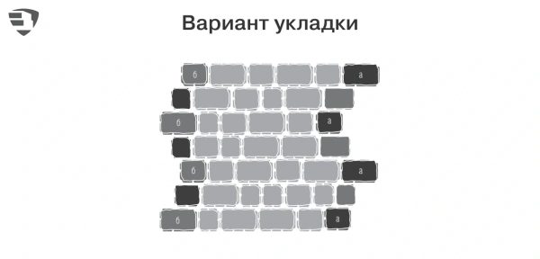 Тротуарная плитка Braer Ривьера, 60 мм 132х132, 165х132, 198х132, 231х132, 265х132 мм, цвет: Color Mix Туман