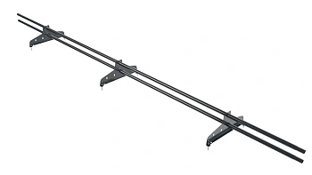 Снегозадержатель универсальный NewLine L=3000 мм, 3 опоры, 2 трубы, круг Ø25 мм, RAL 7016