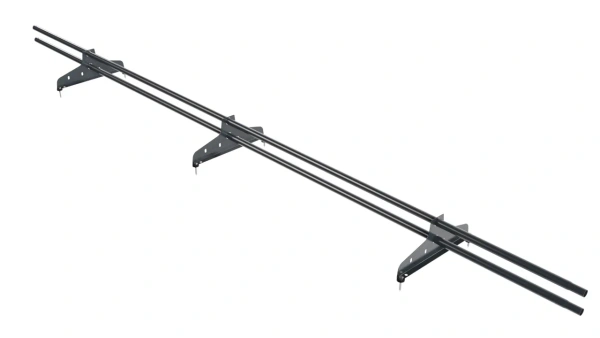 Снегозадержатель универсальный NewLine L=3000 мм, 3 опоры, 2 трубы, круг Ø25 мм, RAL 7016