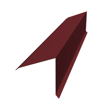 GL Планка конька односкатной кровли, 160х160 мм 0.45 мм, PE-Double, RAL 3005, L=2000 мм