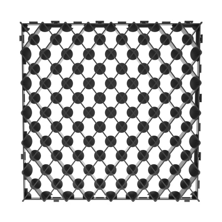 Решетка газонная Gidrolica Eco Pro, пластиковая черная, 600x600 мм, C250, 606