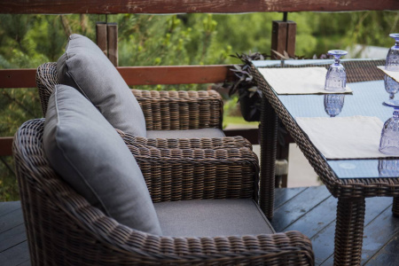 Кресло плетеное из искусственного ротанга, Кон Панна коричневый