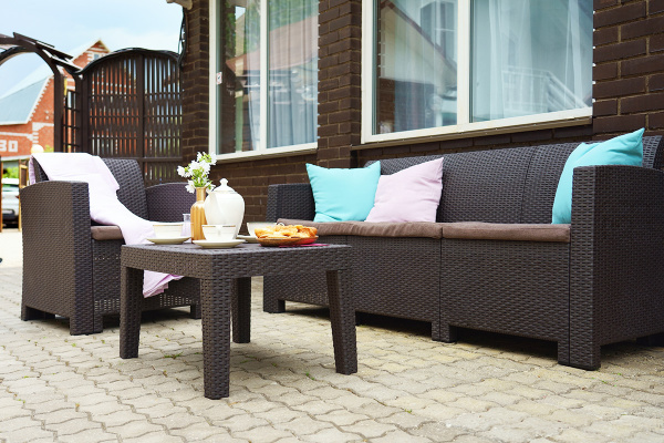 Диван двухместный Arizona, из искуственного ротанга цвет: венге