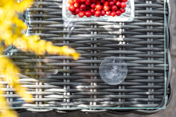 Стол журнальный из искусственного ротанга, Кон Панна цвет: графит