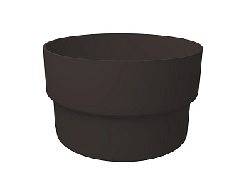 Муфта трубы соединительная пвх, Grand Line Ø 87 мм, цвет: коричневый