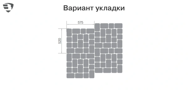 Тротуарная плитка Braer Классико Дуо 40 мм 115Х115, 172х115 мм, цвет: Color Mix Туман