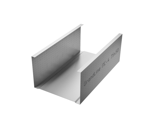 GL Профиль стоечный ПС-4, 75х50 мм, L= 3000 мм, 0.4 мм, Zn