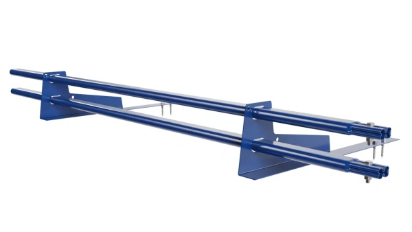 Снегозадержатель для гибкой черепицы Borge L=1500 мм, 2 опоры, 2 трубы, овал 25х45 RAL 5005