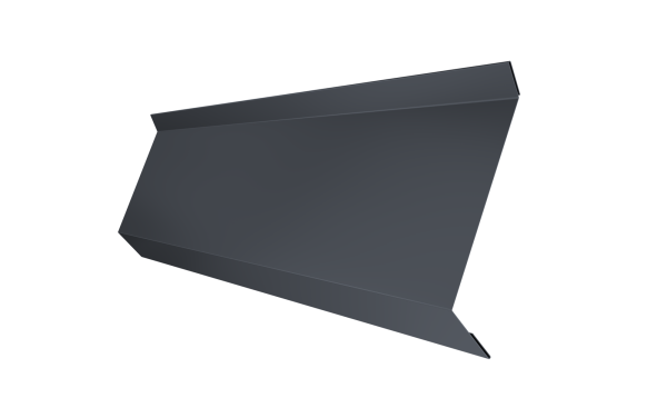 GL Планка примыкания в штробу 60 мм 0.4 мм, PE-Double, RAL 7024, L=2000 мм