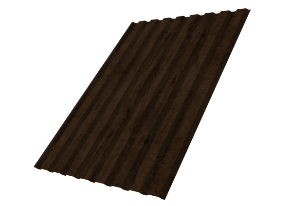 Профилированный лист GL C20 A, 0.45 мм, Print Elite, Antique Wood TwinColor Профилированный лист GL C20 A, 0.45 мм, Print Elite, Antique Wood TwinColor