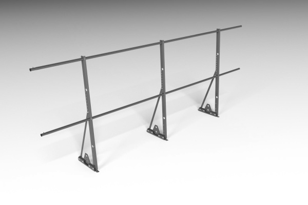Ограждение кровельное для фальцевой кровли Roofsystems Econom Smart фальц, H=1200 мм RAL 7016, L=3000 мм