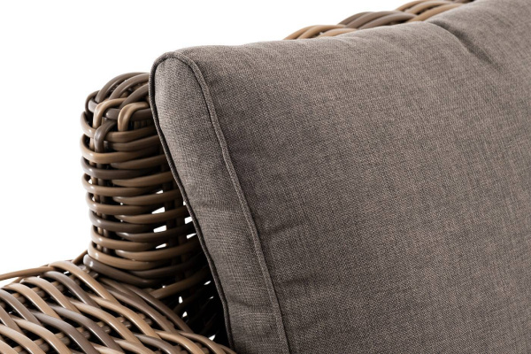 Диван 3-местный из искусственного ротанга, Палермо, цвет: соломенный