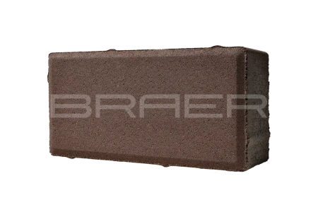 Тротуарная плитка Braer Прямоугольник 60 мм 200х100 мм, цвет: коричневый