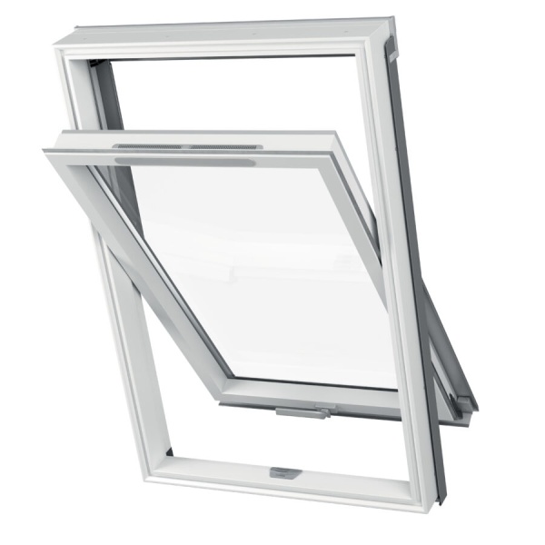 Мансардное окно двухкамерное пластиковое с вентклапаном DAKEA KPV B1500, 114x118 см