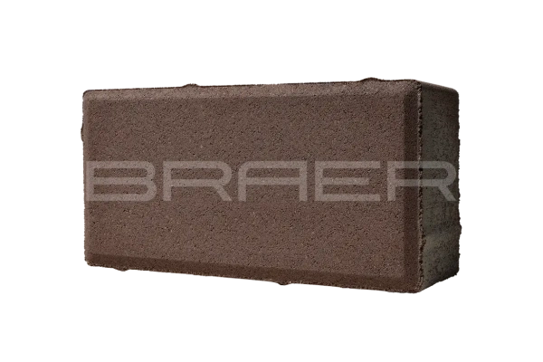 Тротуарная плитка Braer Прямоугольник 60 мм 200х100 мм, цвет: коричневый